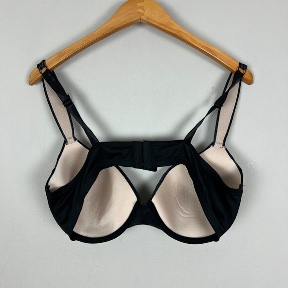 Izod Bra 40C‎ Black Mesh Trim Underwire Lightly Padded Comfort Strap Back Clasp - Picture 4 of 8